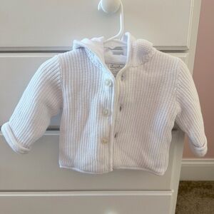 Kissy Kissy Soft White Knit Hoodie